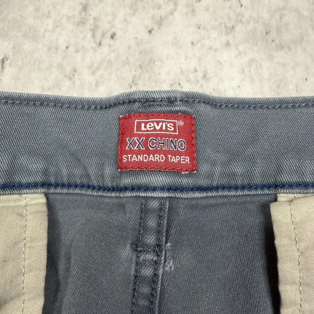 Levis XX Chino Pants Steel Blue Size 32x32 Standard Taper Stretch Cotton Blend